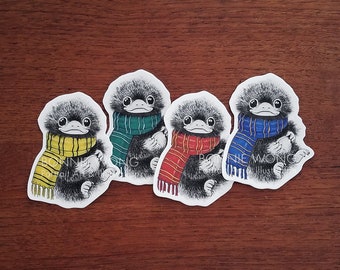 Cute Animal Sticker / Cute Creature Stickers / Bookworm Sticker / Laptop Sticker / Planner Stickers / Water Bottle Sticker / Gift for Friend