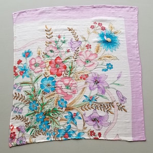Pocket square, vintage silk scarf, hand-sewn, trendy, unique gift