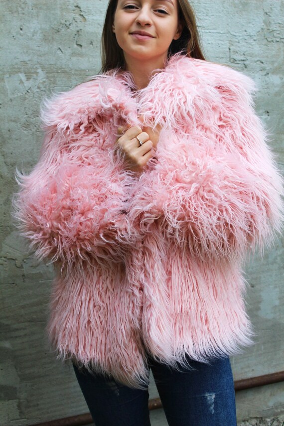 pink sheep coat