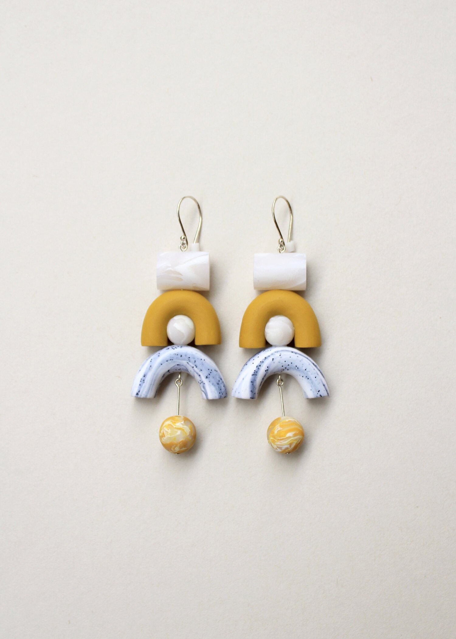 Quirky Chunky Earrings with Statement Abstract Geometric Etsy