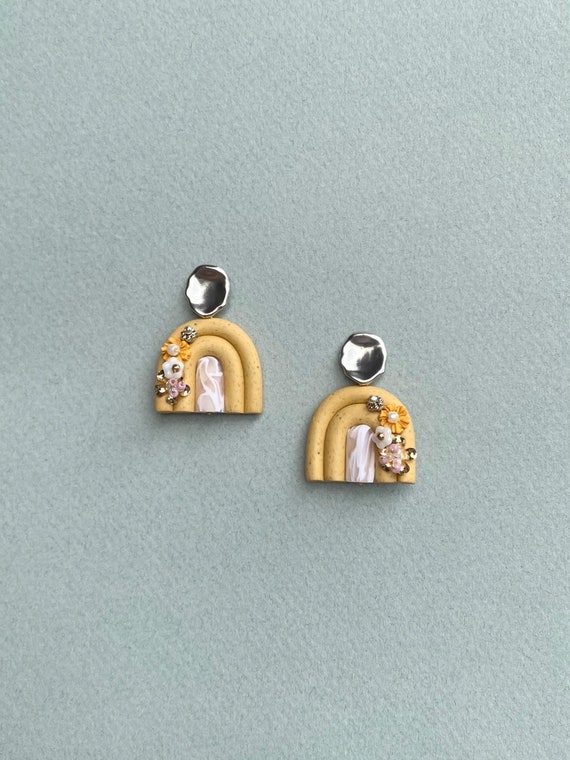 Pastels Semi Circle Earrings Pastels Semi Circle Earrings