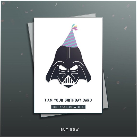 Star wars Birthday invitation Card Star Wars Card digital | Etsy