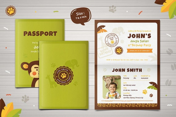 Invitation D Anniversaire De Safari Passeport De Safari Etsy Invitation D Anniversaire De Safari Passeport De Safari Etsy