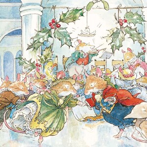 Direttamente dalla Gran Bretagna dalla famosa artista Jill Barklem biglietto tratto da Brambly Hedge Boscodirovo