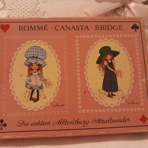RARE carte da gioco vintage di miss petticoat da collezione