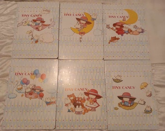 Bellissima serie completa di 6 quaderni TINY CANDY vintage anni 80 da collezionismo
