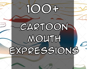 Plus de 110 bouches d’anime et de dessins animés pour CSP et Procreate ! Tampons et pinceaux faciles à placer dans la bouche, les mangas, les angles de bande dessinée, l'expression de style de référence