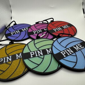 Volleyball Pin Holder Keychain for Backpack- Free Shipping - Etsy