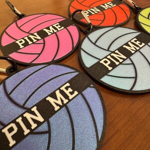Volleyball Pin Holder Keychain for Backpack- Free Shipping - Etsy