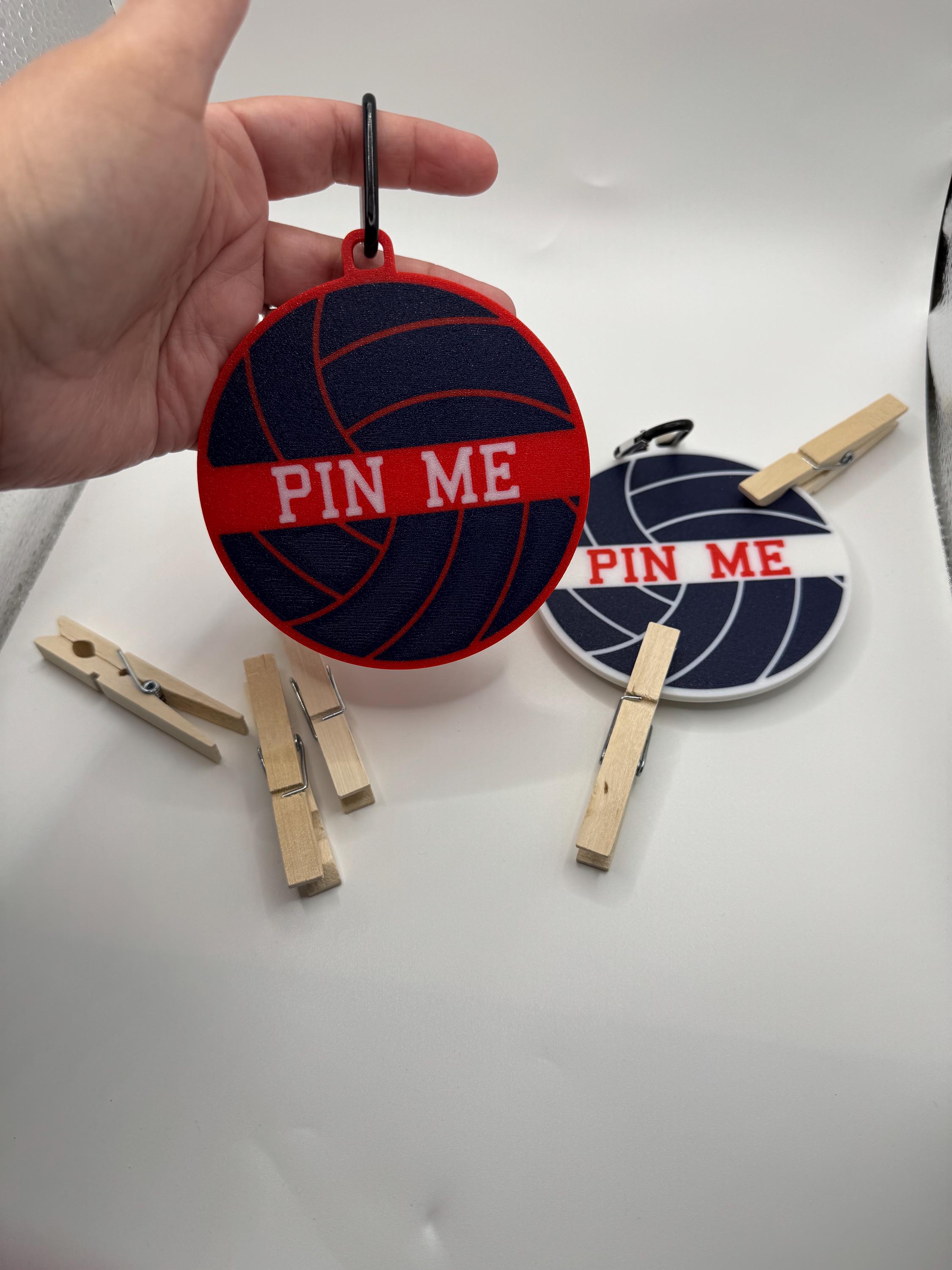 Volleyball Pin Holder Keychain for Backpack- Free Shipping - Etsy