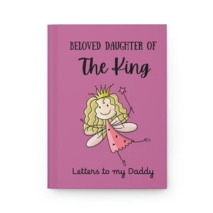 Diario de tapa dura de princesa, diario de la hija del rey, cuaderno de cartas a mi papá, diario de oración caprichoso, regalo de princesa feliz,