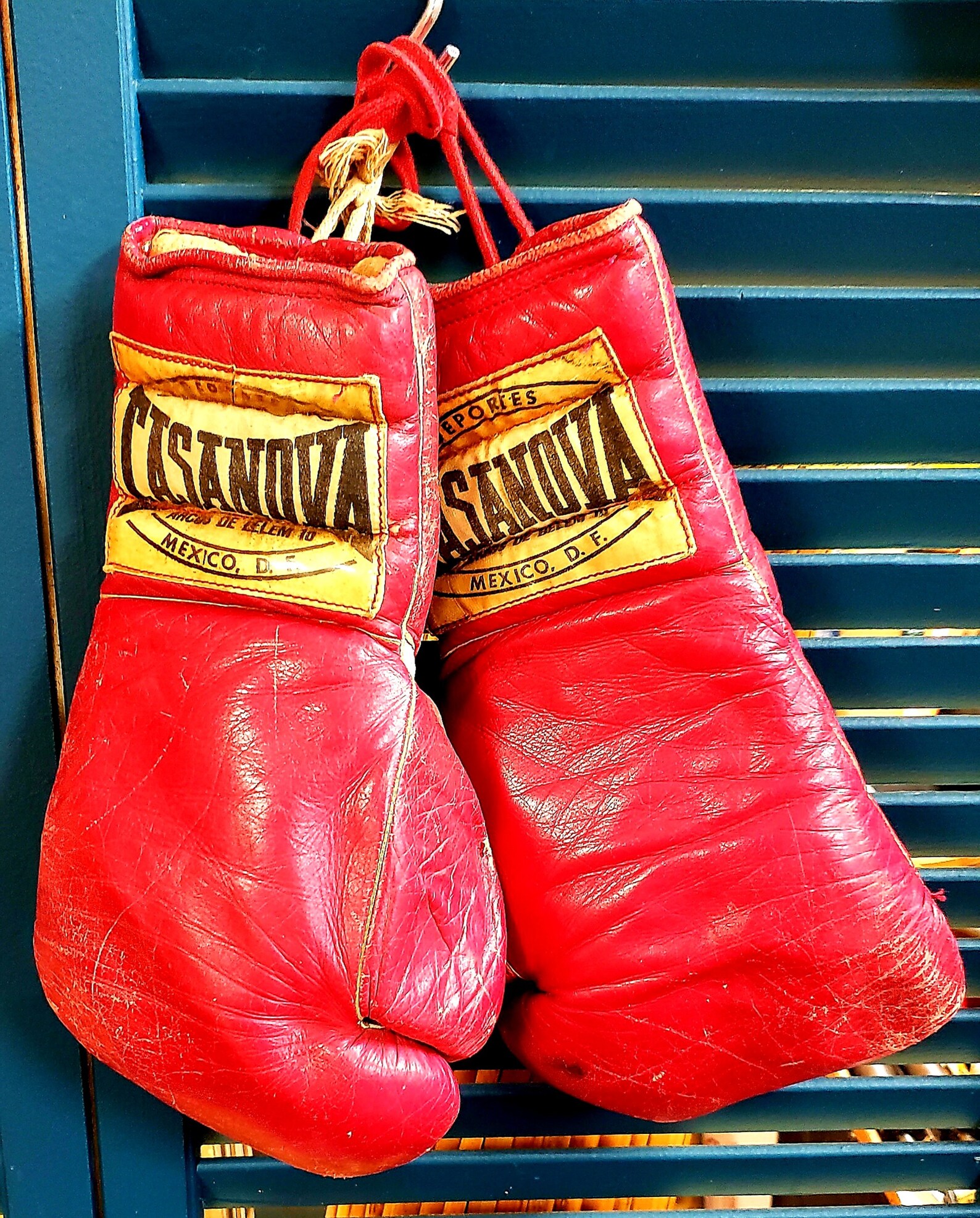 Vintage boxing gloves. Casanova leather. Rocky movie Etsy
