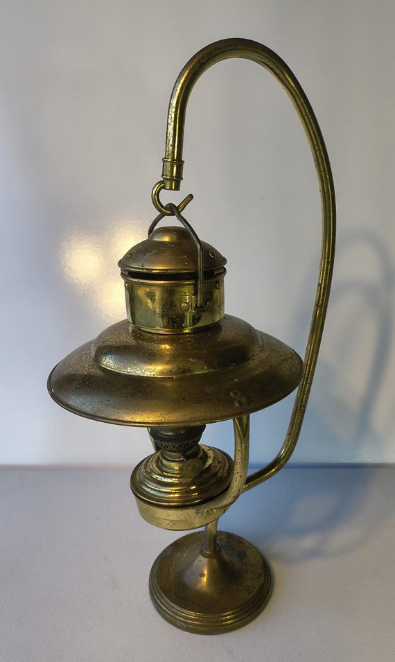 Gaudard ships lamp. Vintage nautical oil lamp. Made in France