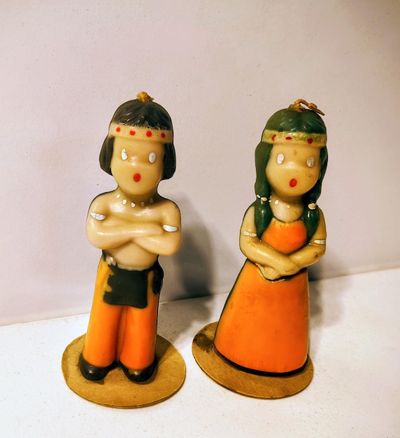 Gurley Native American Candle Figurine 1950's