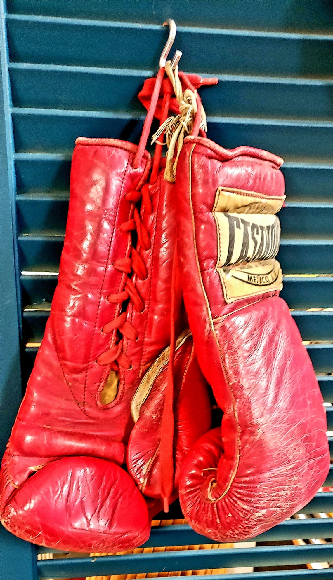 Vintage boxing gloves. Casanova leather. Rocky movie Etsy