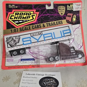 1996 Road Champs Die-cast Hearshy's Syrup brand Big Rig Truck, New in box!