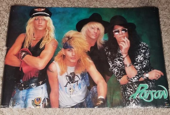 Poison Band Poster Brett Michaels 1988