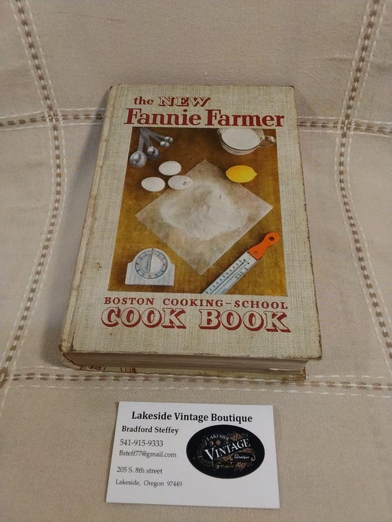 Vintage Hardcover edition of The New Fannie Farmer Boston Cooking-School Cook Book. 1951