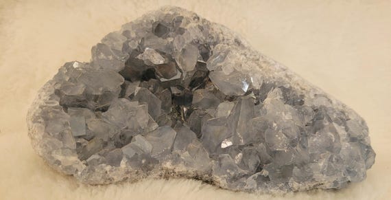Blue Celestite Crystal, Geode, Madagascar