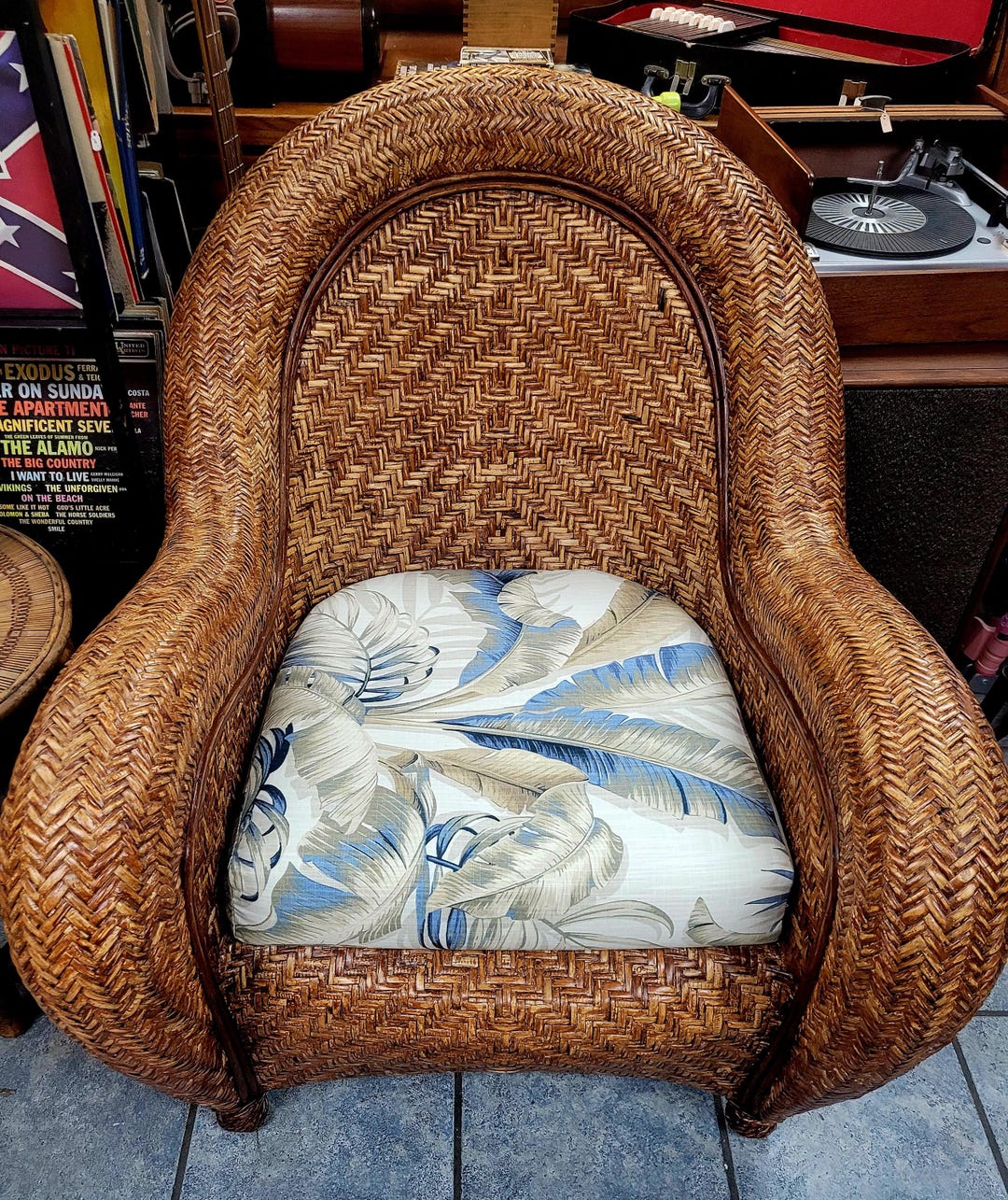 Pottery Barn Malabar Woven Wicker Rattan