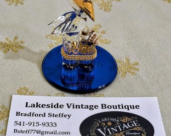 Glass Pelican, Sworovski Crystal, 22ct Gold - Etsy
