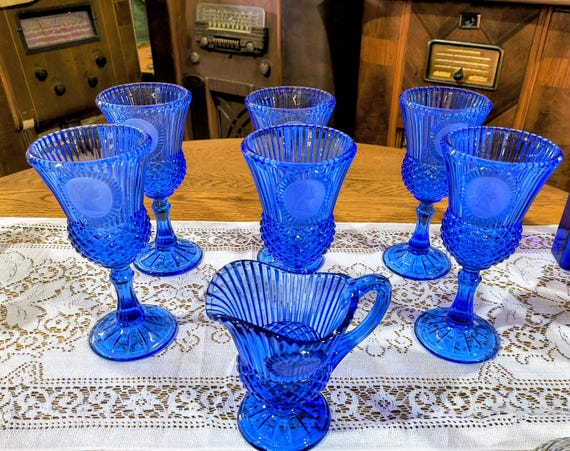 Fostoria Washington Goblets and pitcher