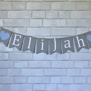 Baby Name Banner, Baby Shower Banner, Baby Shower Decor, Nursery Decor, Boy Name Banner, Girl Name Banner