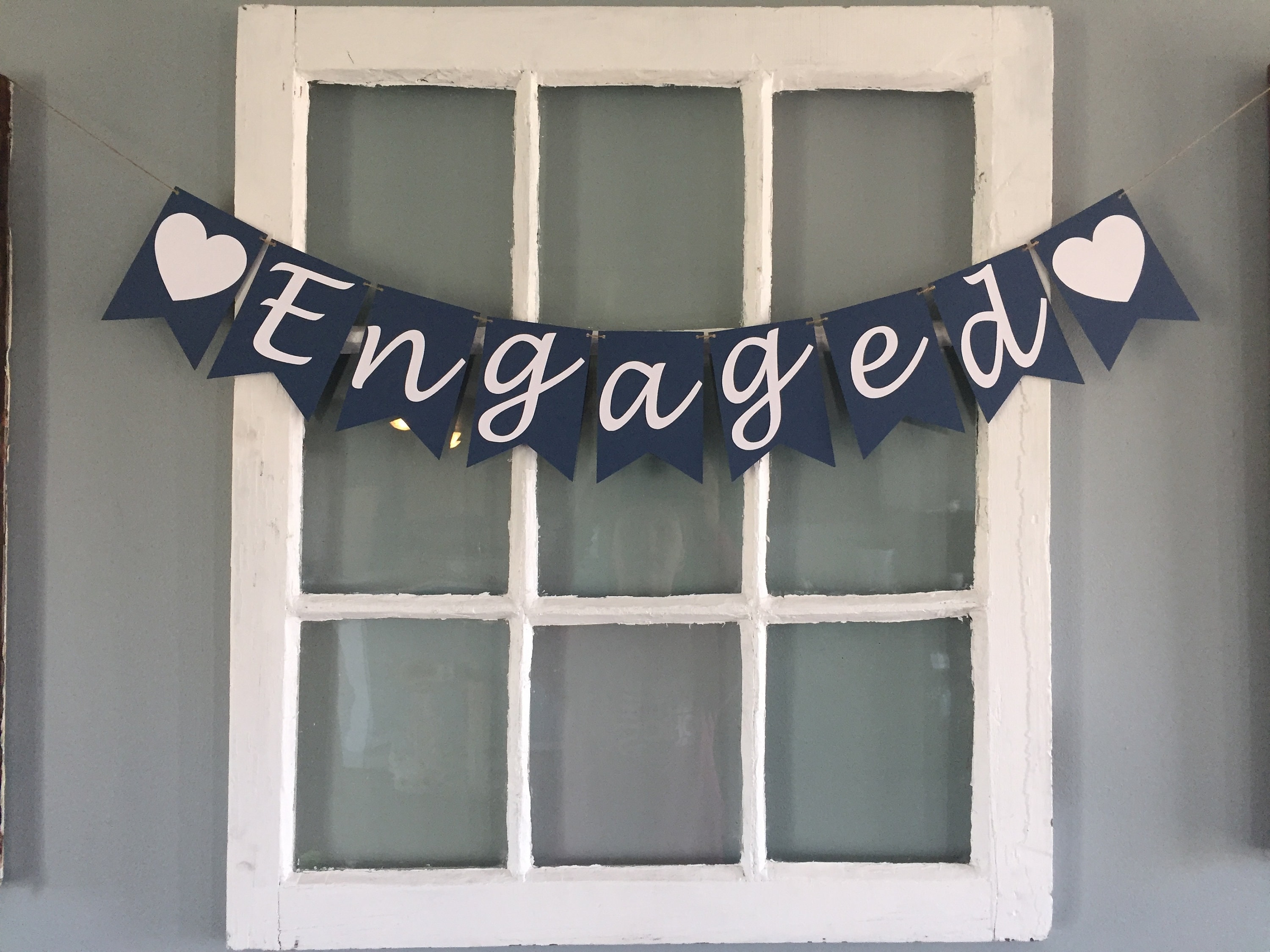 Engaged Banner Engaged Sign Engagement Banner Engagement | Etsy