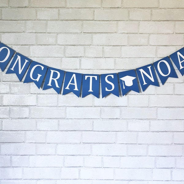 Custom Congrats Grad Banner, Graduation Banner, Personalized Graduation Banner, Graduation Party Decor