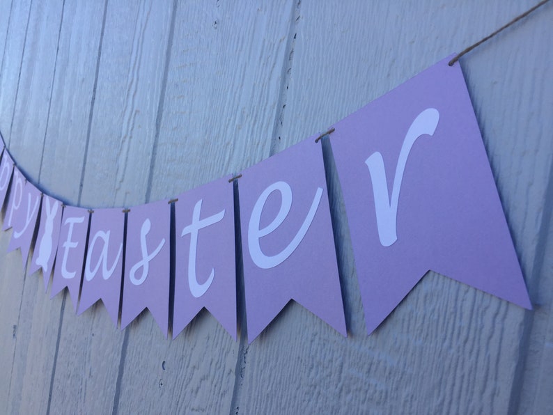 Happy Easter Banner, Easter Bunny Banner, Easter Decor, Spring Decor image 3