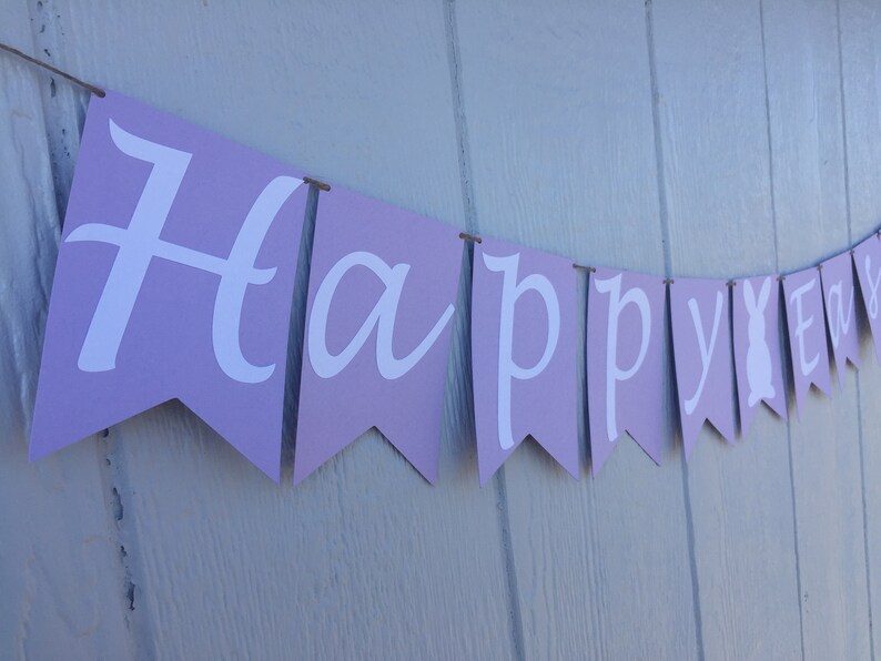 Happy Easter Banner, Easter Bunny Banner, Easter Decor, Spring Decor image 2