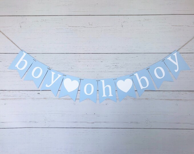 Boy Oh Boy Banner, Baby Shower Banner, Boy Baby Shower Banner, Boy Baby