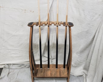 Barrel Stave Pool Cue/Billiard Cue Floor Rack