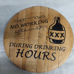 Engraved quote barrel top, bourbon barrel tray, lazy susan, wall art