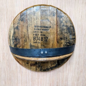 Bourbon barrel shelf with engraved logo image 8