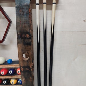 Bourbon Barrel Stave Pool Cue Rack / Billiard Shelf Bild 3