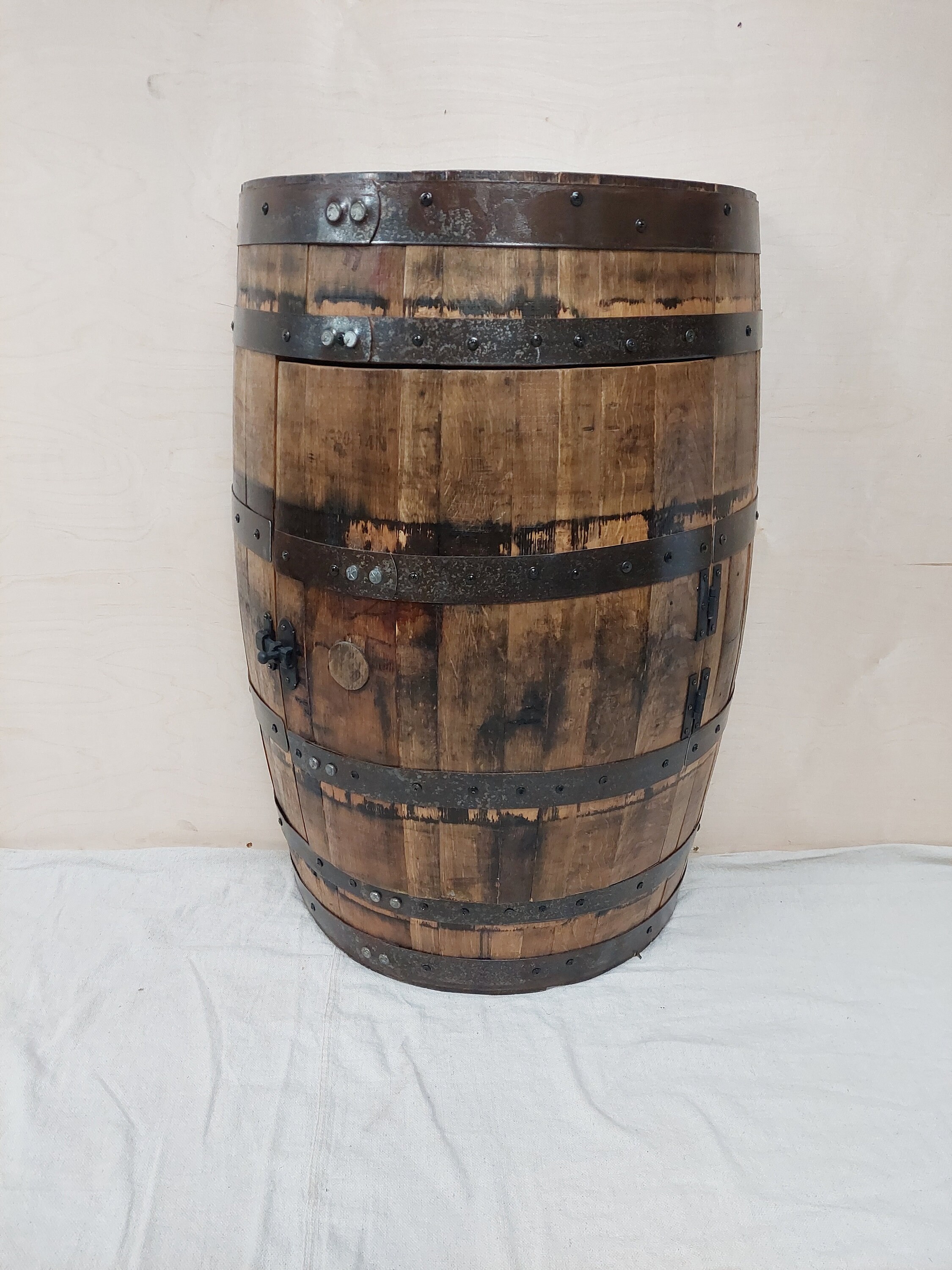 Half Barrel Cabinet With Door Whiskey Cabinet Etsy Australia