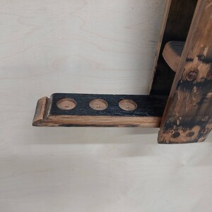 Bourbon Barrel Stave Pool Cue Rack / Billiard Shelf Bild 6