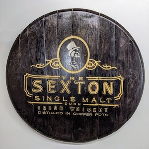 Engraved barrel top, bourbon barrel tray, lazy susan, wall art