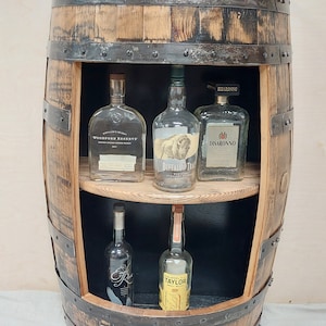 Half barrel cabinet, whiskey cabinet, mini bar furniture