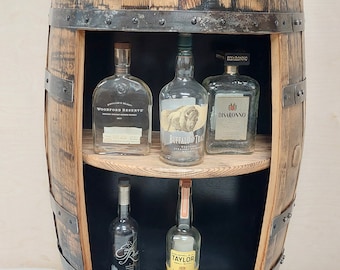 Half barrel cabinet, whiskey cabinet, mini bar furniture