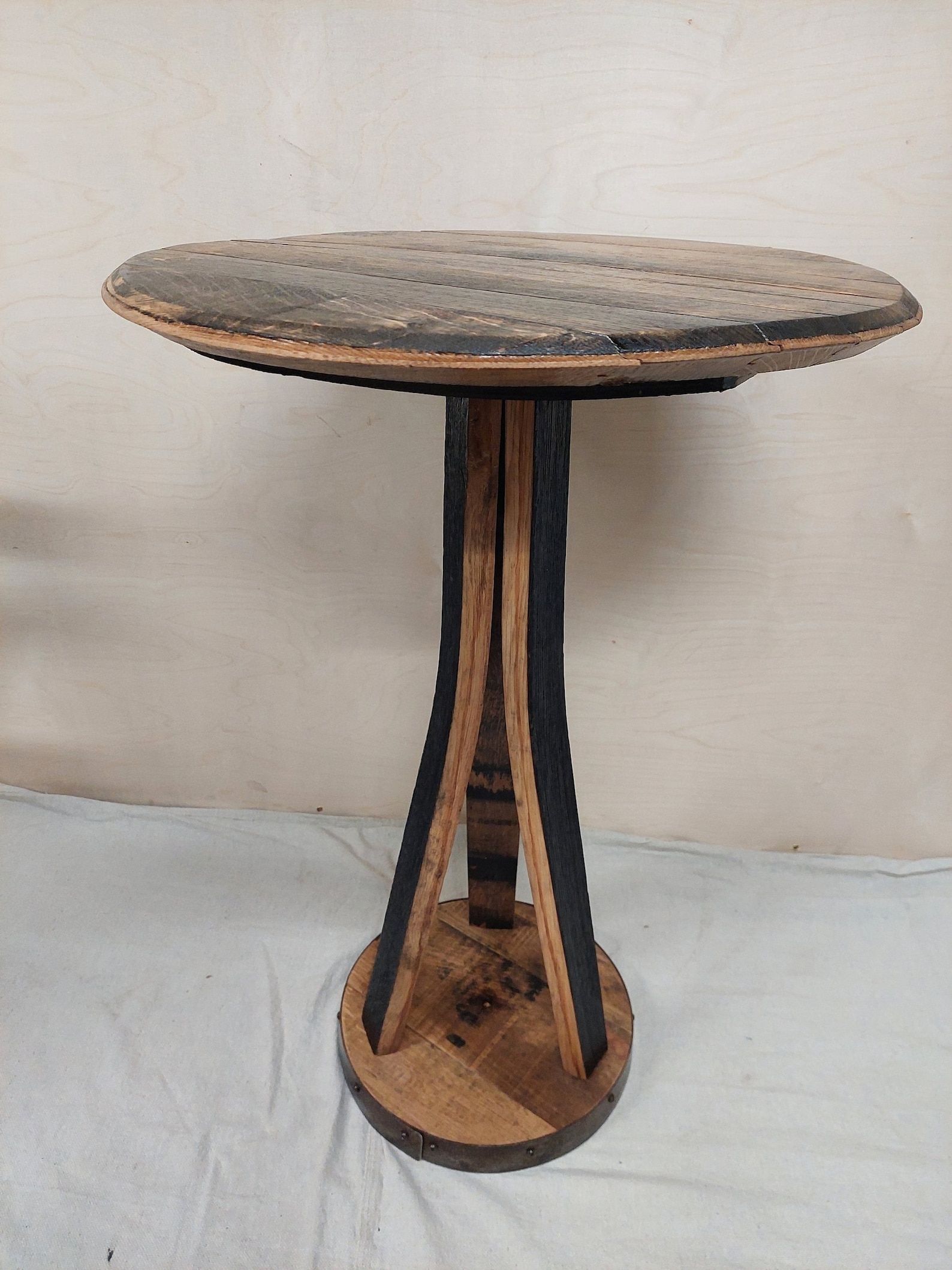 Bourbon Barrel Table: Small Kitchen, End or Hall Table - Etsy