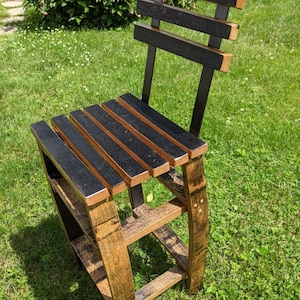 Stools with backs, bourbon barrel stools