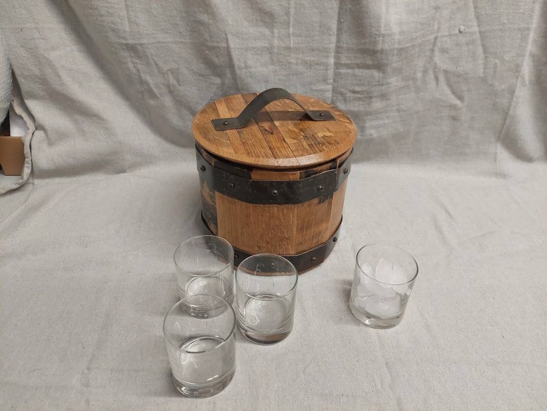 Ice bucket, bourbon barrel ice bucket image 1