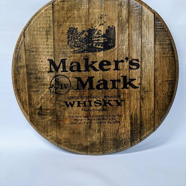 engraved barrel top, bourbon barrel tray, lazy susan, wall art