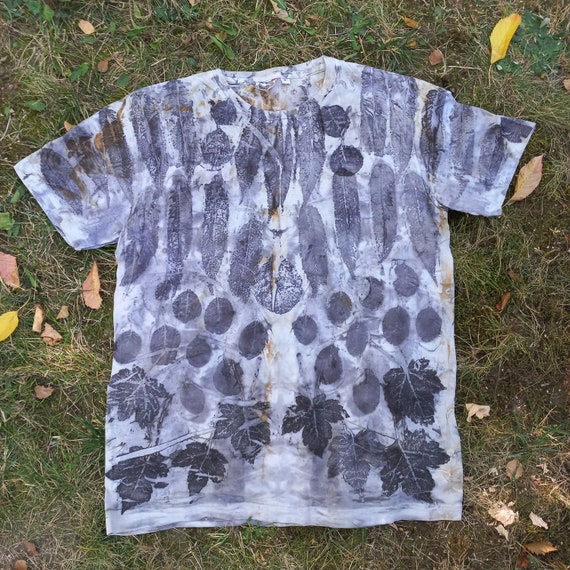 Sumac Ecoprint Tshirt Cotton Plant Dyed Fashion Botanical Etsy