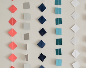 square / diamond paper garland | geometric garland | mix & match | customize | wedding | bridal shower | baby shower | nursery | party decor