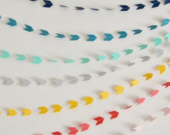 chevron paper garland | geometric garland | mix and match | customize | wedding | bridal shower | baby shower | nursery | party decorations