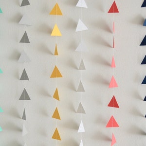 triangle paper garland | geometric garland | mix and match | customize | wedding | bridal shower | baby shower | nursery | party decorations