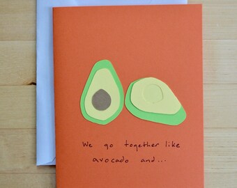 avocado + everything card  | birthday | thank you | friendship | anniversary | valentine